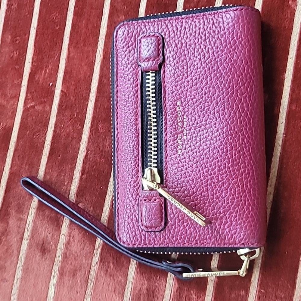 Marc Jacobs Purple Wallet with Gold Accents